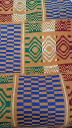 Gouden Ashanti kente Ghana / nieuwe collectie, Huis en Inrichting, Woonaccessoires | Plaids en Woondekens, Nieuw, Ophalen of Verzenden