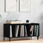 vidaXL Platenkast 100x38x48 cm bewerkt hout zwart, Huis en Inrichting, Kasten | Overige, Verzenden, Nieuw