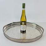 Dienblad - Elegant verzilverd koperen dienblad – midden 20e