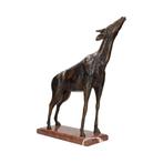 sculptuur, Vintage deer - 49 cm - Brons, Marmer, Antiek en Kunst