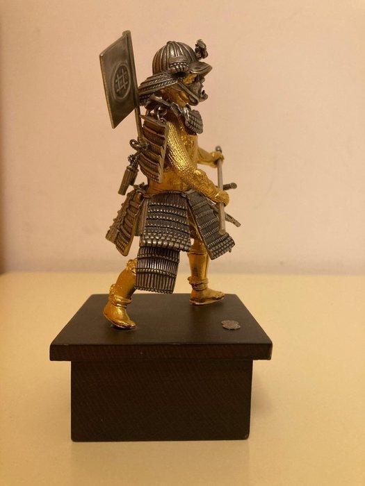 UNOAERRE - Figuur - Statuetta samurai in armatura su base -, Antiek en Kunst, Antiek | Goud en Zilver