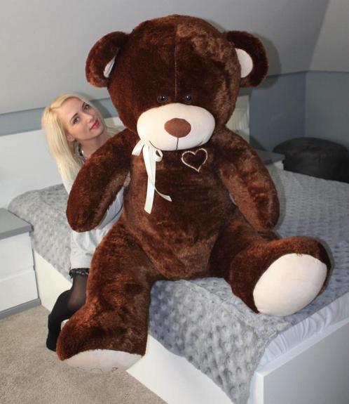 Extra grote knuffelbeer - Zachte bruine teddy voor kinderen, Kinderen en Baby's, Speelgoed | Knuffels en Pluche, Nieuw, Beer, Ophalen of Verzenden