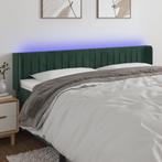 vidaXL Hoofdbord LED 163x16x78/88 cm fluweel donkergroen, Verzenden, Nieuw, Groen, Stof