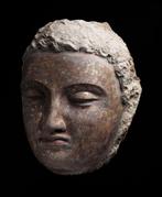 Gandhara Gips Massief Boeddhahoofd - Met Spaanse