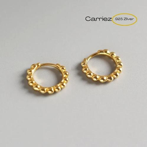 925 zilveren kleine dot huggie hoops goud verguld, Sieraden, Tassen en Uiterlijk, Kettinghangers, Nieuw, Verzenden