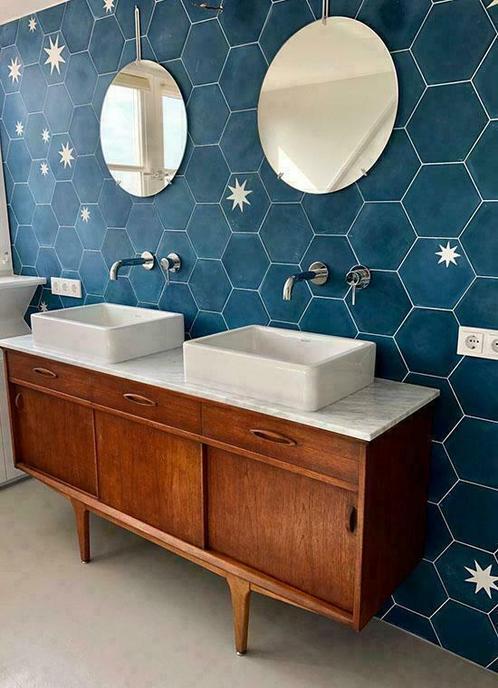 Badkamermeubel | Vintage | 60s | Retro | Design, Huis en Inrichting, Badkamer | Badkamermeubels, 25 tot 50 cm, Wastafelkast, Zo goed als nieuw