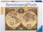 Antieke Wereldkaart Puzzel (5000 stukjes) | Ravensburger -, Hobby en Vrije tijd, Denksport en Puzzels, Nieuw, Verzenden
