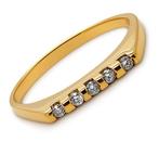 Eeuwigheidsring - 18 karaat Geel goud - 0.10ct. tw. Diamant, Sieraden, Tassen en Uiterlijk, Antieke sieraden