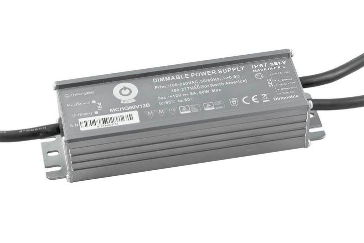 0-tot-10-volt-dimbare ledvoeding - 12V - 5A - 60W, Hobby en Vrije tijd, Elektronica-componenten, Verzenden
