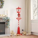 vidaXL Kerststraatlamp met lantaarn Rood 40,5x40,5x180cm, Diversen, Kerst, Verzenden, Nieuw