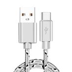 USB-C Oplaadkabel 1 Meter Gevlochten Nylon - Tangle, Verzenden, Nieuw