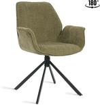 2dekans | Eetkamerstoel Lenny – Mosgroen – Comfortabele, Huis en Inrichting, Stoelen, Ophalen of Verzenden, Zo goed als nieuw