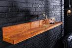 Massieve wandplank MAKASSAR 110 cm bruin sheeshamhout en, Huis en Inrichting, Woonaccessoires | Wandplanken en Boekenplanken, Ophalen of Verzenden