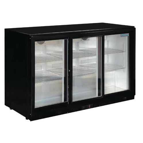Barkoeling | 3 schuifdeuren | zwart | 330L |90(h)x135x52cm, Zakelijke goederen, Horeca | Keukenapparatuur, Verzenden
