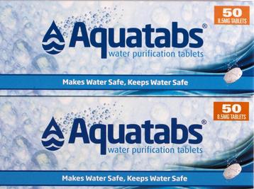Aquatabs 2x 50 stuks 100 liter schoon drinkwater beschikbaar voor biedingen