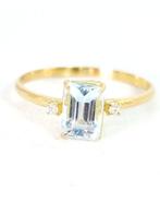 Zonder Minimumprijs - Ring - 18 karaat Geel goud Aquamarijn, Sieraden, Tassen en Uiterlijk, Ringen, Nieuw