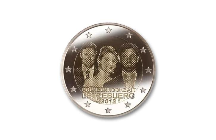 2 euro Koninklijk  Huwelijk 2012 - Luxemburg, Postzegels en Munten, Munten | Europa | Euromunten, Verzenden