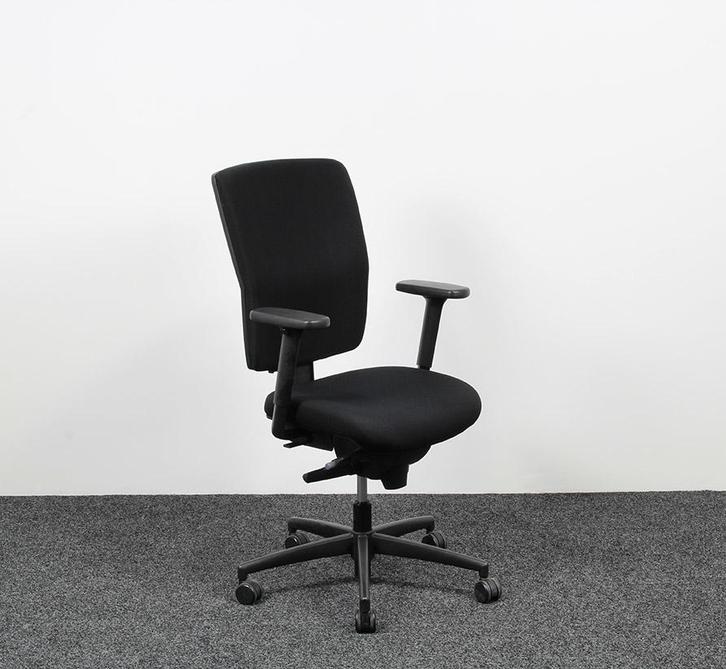 Dauphin TrendOffice Go On Bureaustoel - Zwart, Huis en Inrichting, Bureaustoelen, Bureaustoel, Zwart, Gebruikt, Ergonomisch, Ophalen of Verzenden