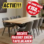 Eiken tafel | tafelblad | eettafel | eiken eettafel | €180m², Huis en Inrichting, Tafels | Eettafels, Ophalen, Nieuw, Rechthoekig