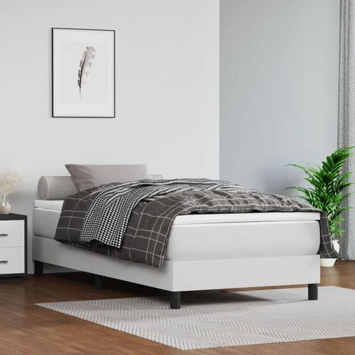 vidaXL Pocketveringmatras 80x200x20 cm kunstleer wit, Huis en Inrichting, Slaapkamer | Matrassen en Bedbodems, Nieuw, Verzenden