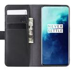 ProGuard OnePlus 7T Pro Wallet Hoesje Echt Leder Zwart, Verzenden, Nieuw, Hoesje of Tasje
