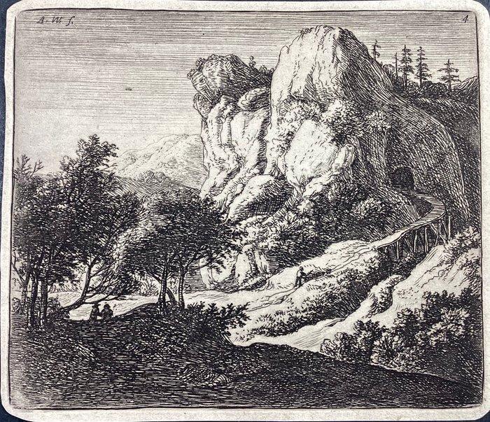 Anthonie Waterloo (c.1610-1690) - Il piccolo ponte di legno, Antiek en Kunst, Antiek | Overige Antiek