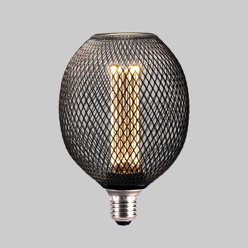LED lamp E27 | Zwart metaal | 3.5 watt dimbaar | 1800K extra, Huis en Inrichting, Lampen | Losse lampen, Overige typen, Nieuw