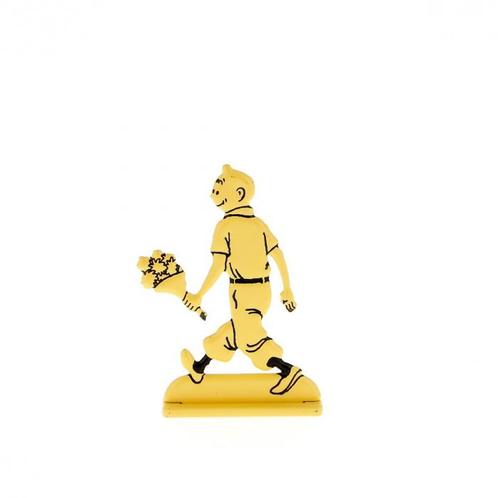 Kuifje Metalen Beeldje Kuifje met Boeket 6 cm, Verzamelen, Stripfiguren, Nieuw, Ophalen of Verzenden