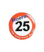 Button 25 Jaar Verkeersbord 5,5cm, Nieuw, Verzenden