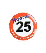 Button 25 Jaar Verkeersbord 5,5cm, Verzenden, Nieuw