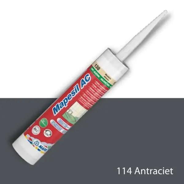 Mapei Mapesil AC - Siliconenkit - 310ml - Antraciet 114, Doe-het-zelf en Verbouw, Tegels, Nieuw, Keramiek, Ophalen of Verzenden