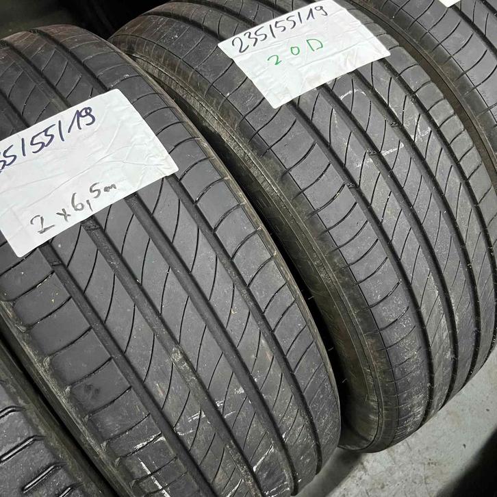 2 x Michelin Primacy 4 235-55-19 Zomerbanden 6,5mm, Auto-onderdelen, Banden en Velgen, 19 inch, Zomerbanden, 235 mm, Personenwagen