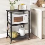 3-laags keukentrolley met haken – metalen frame op wielen, Huis en Inrichting, Kasten | Buffetkasten, Verzenden, Nieuw