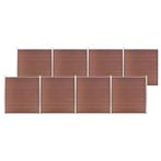 vidaXL Schutting 1391x186 cm HKC bruin, Verzenden, Nieuw, Kunststof, 1 tot 2 meter