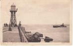 IJMUIDEN - Kop van de Zuidpier met Zandzuiger, Verzamelen, Ansichtkaarten | Nederland, Verzenden, Gelopen