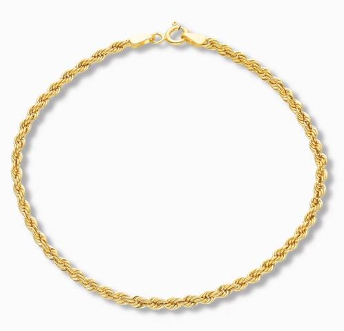 Gouden Koord armband 2,5mm 14K, Sieraden, Tassen en Uiterlijk, Armbanden, Goud, Nieuw, Goud, Verzenden