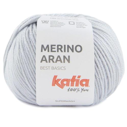Katia Merino Aran - 98 blauwgrijs - Merinogaren, Hobby en Vrije tijd, Breien en Haken, Ophalen of Verzenden