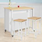 2dekans | SoBuy - Keukentrolley op Wielen - 2 Lades 2, Ophalen of Verzenden, Zo goed als nieuw