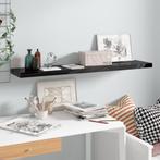 vidaXL Wandschap zwevend 120x23,5x3,8 cm MDF hoogglans zwart, Huis en Inrichting, Woonaccessoires | Wandplanken en Boekenplanken