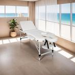 3 zones massagetafel met 5cm vulling en aluminiumframe - wit, Verzenden, Nieuw