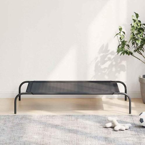 vidaXL Hondenbed verhoogd L textileen zwart, Dieren en Toebehoren, Honden-accessoires, Nieuw, Verzenden
