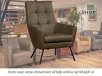 Leren fauteuil Proud - Rancho Green (olijf/groen), Huis en Inrichting, Fauteuils, Nieuw, Ophalen of Verzenden, 75 tot 100 cm, Industrieel, Modern