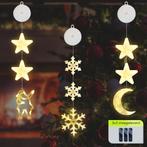 Kerstverlichting Raam Kerstman, Maan, Sneeuwvlokken -, Diversen, Kerst, Verzenden, Nieuw