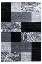 Modern Vloerkleed | Parma | Blokken | Zwart | 240x340 cm, Huis en Inrichting, Stoffering | Tapijten en Kleden, Verzenden, Nieuw