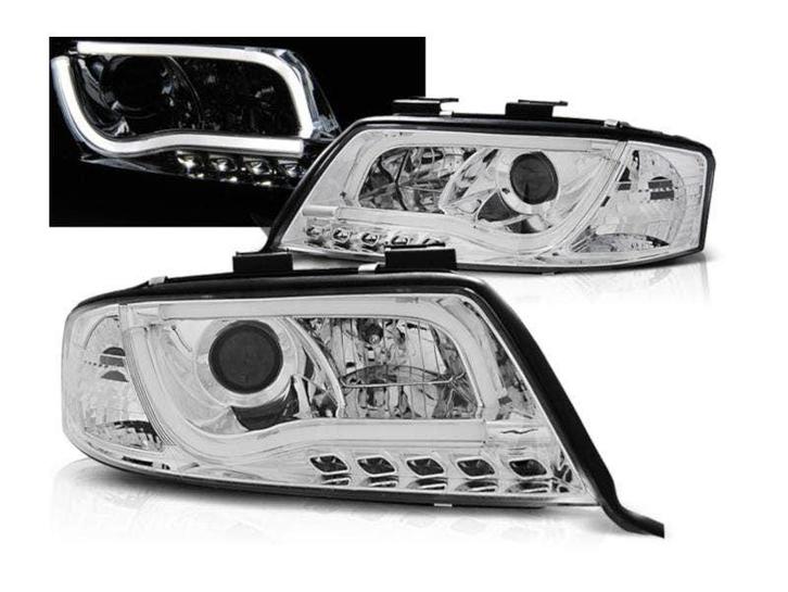Koplampen LED Tube dagrijverlichting Chrome, Auto-onderdelen, Verlichting, Nieuw, Audi, Verzenden