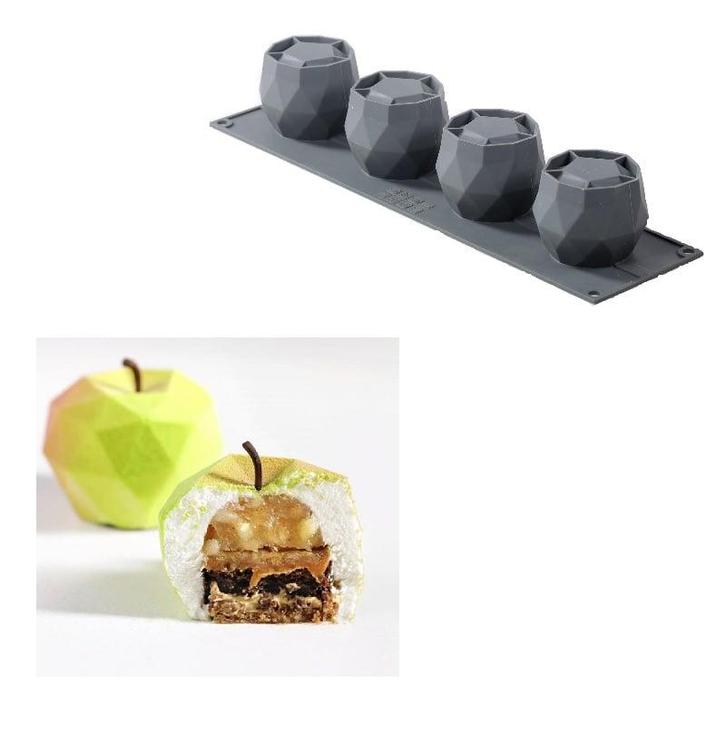 Siliconen Vorm Apple 10x38x6cm (Dinara Kasko), Hobby en Vrije tijd, Taarten en Cupcakes maken, Nieuw, Verzenden