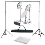 vidaXL Fotostudioset met verlichtingsset en achtergrond, Verzenden, Nieuw
