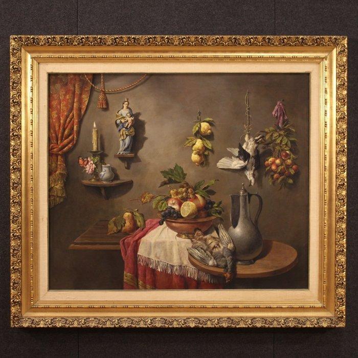 Antonino Traverso (1900-1981) - Natura morta trompe loeil -, Antiek en Kunst, Kunst | Schilderijen | Klassiek