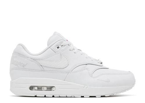 Nike Air Max 1 87 SP Supreme Triple White (Sneakers), Kleding | Heren, Schoenen, Sneakers of Gympen, Wit, Nieuw, Verzenden