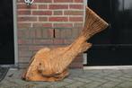 Houtsculptuur vis 90cm, Antiek en Kunst, Kunst | Beelden en Houtsnijwerken, Ophalen of Verzenden